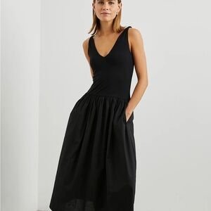 Rails Black Midi Dress